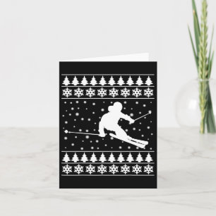 Weihnachts-Skifahrer T Shirt Weihnachten Weihnacht Karte
