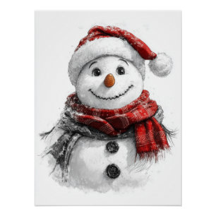 Weihnachts-Skizzenposter Poster