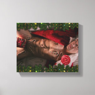 Weihnachts-SlipperyJoe-Gay Pride-Geschenke LGBTQIA Leinwanddruck