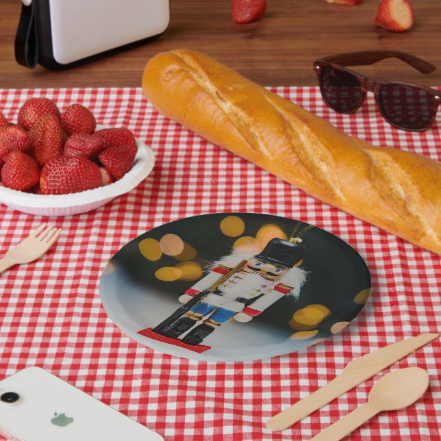 Weihnachts-SlipperyJoe Nutcracker figurine Ornamen Pappteller (Picknick)