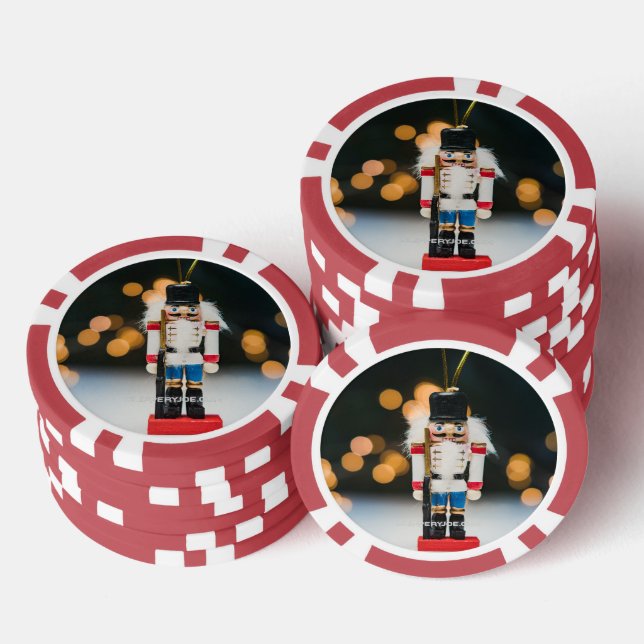 Weihnachts-SlipperyJoe Nutcracker figurine Ornamen Pokerchips (Stapel)