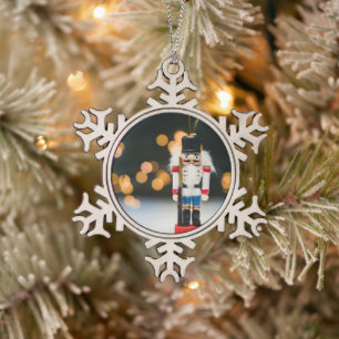 Weihnachts-SlipperyJoe Nutcracker figurine Ornamen Schneeflocken Zinn-Ornament