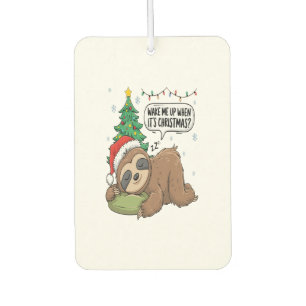 Weihnachts-Sloth Weckte Me Up Holiday Nickerchen Autolufterfrischer