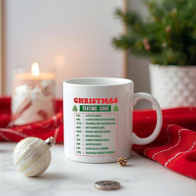 Weihnachts-SMS-Code  Kaffeetasse (Von Creator hochgeladen)