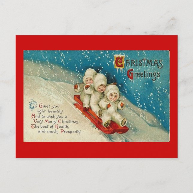 Weihnachts-Snowbabys Postkarte (Vorderseite)