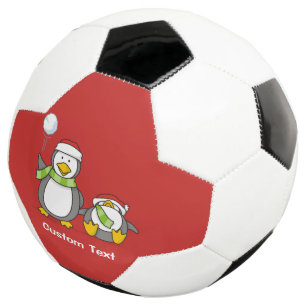 Weihnachts-Snowballpinguine Fußball