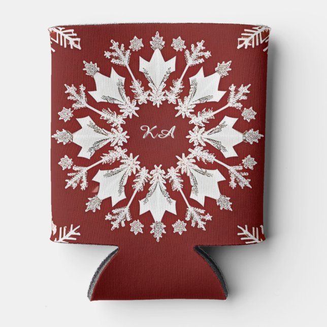Weihnachts-Snowflakdesign Dosenkühler (Vorderseite)