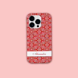 Weihnachts Snowflake Star Pattern Personalisiert R Case-Mate iPhone 14 Pro Hülle