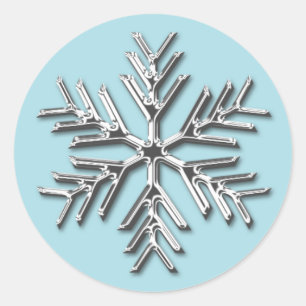 Weihnachts-Snowflake Weihnachtskarten Umschlag Sti Runder Aufkleber