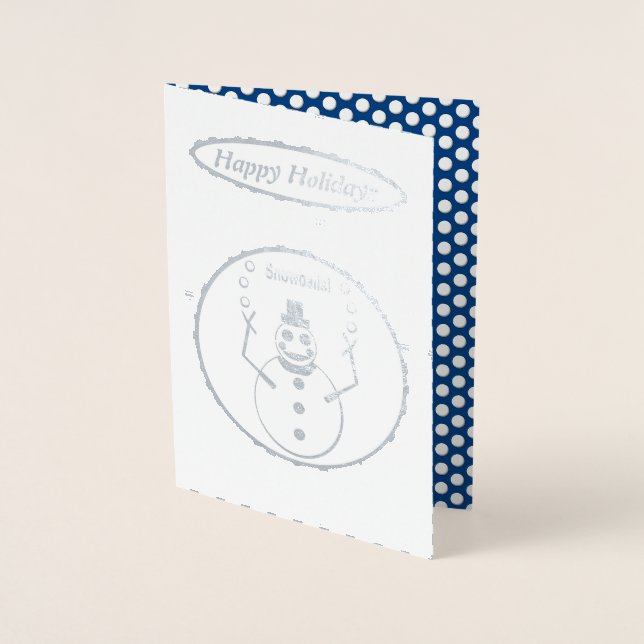 Weihnachts-Snowlady Juggling Snowballs Funny Custo Folienkarte (Vorderseite)