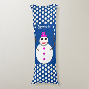 Weihnachts-Snowlady Juggling Snowballs Funny Seitenschläferkissen