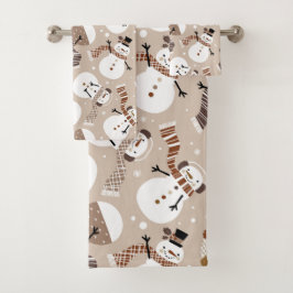 Weihnachts-Snowman-Badehandtuch-Set Badhandtuch Set
