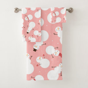 Weihnachts-Snowman-Badehandtuch-Set Badhandtuch Set