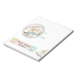 Weihnachts Snowman Candy Bar Wrappers Geschenkarti Notizblock