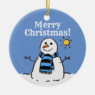 Weihnachts-Snowman-Design mit fröhlicher Weihnacht Keramik Ornament