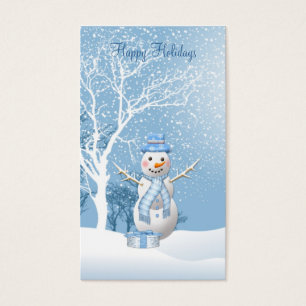 Weihnachts-Snowman-Geschenk-Tag Business Card.