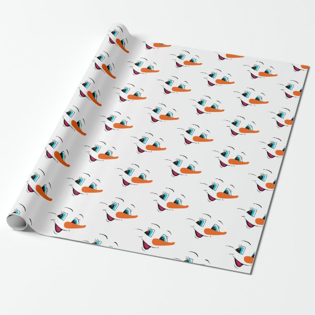 Weihnachts-Snowman-Gesicht Personalisierten Niedli Geschenkpapier (Ungerollt)