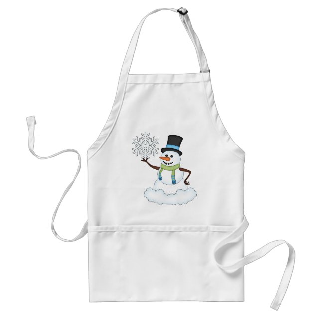 Weihnachts-Snowman Holiday Cartoon Schürze (Vorne)