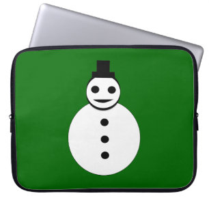 Weihnachts-Snowman-Laptop-Tasche lächeln Laptopschutzhülle