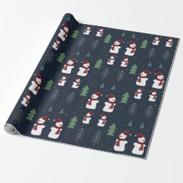 Weihnachts-Snowman Matte Wrapping Paper Geschenkpapier