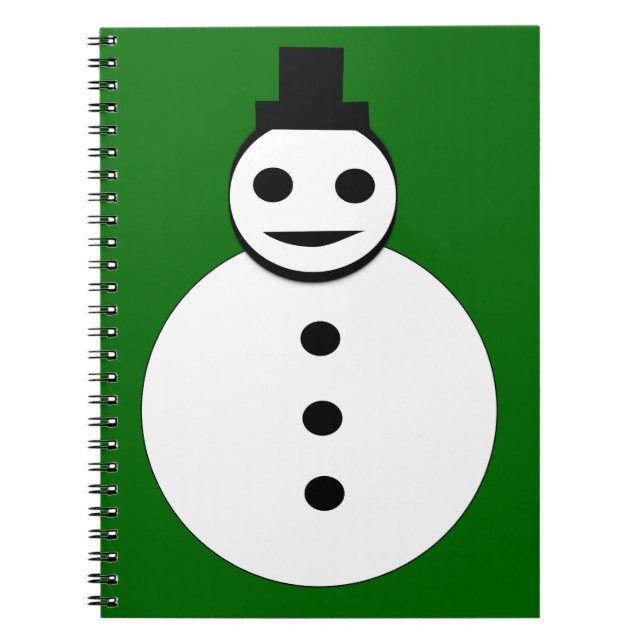 Weihnachts-Snowman-Notebook lächeln Notizblock (Vorderseite)