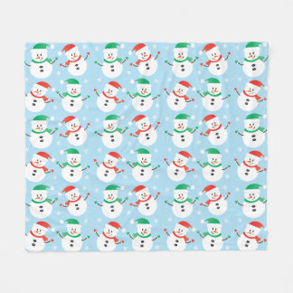 Weihnachts Snowman Snowflake Muster Fleecedecke