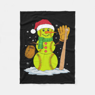 Weihnachts-Snowman Softball Pitcher Boys Kinder Te Fleecedecke