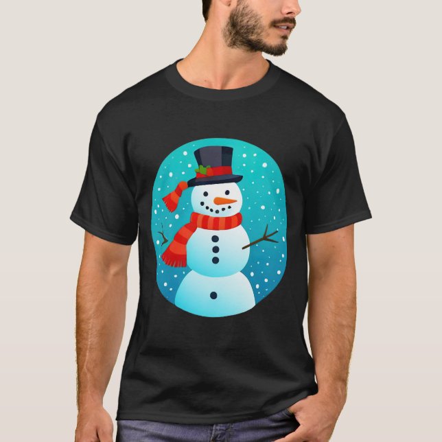 Weihnachts-Snowman-T - Shirt (Vorderseite)