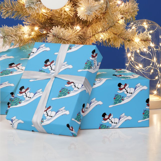 Weihnachts-Snowman-Watercolor-Designpapier Geschenkpapier (Feiertage)