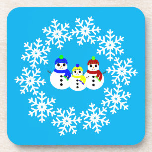 Weihnachts-Snowmen-Untersetzer Getränkeuntersetzer