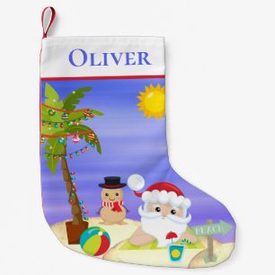 Weihnachts-Sommer-Santa Beach Kinder Personalisier Kleiner Weihnachtsstrumpf