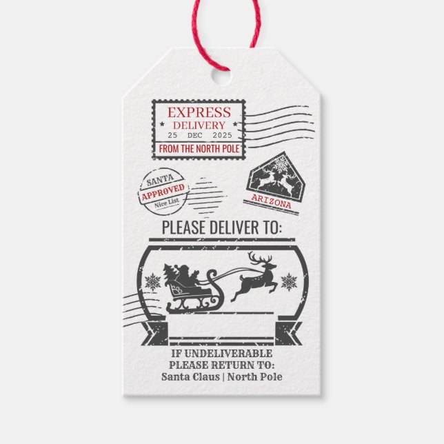 Weihnachts-Sonderauslieferung Geschenktasten Geschenkanhänger (Vorderseite)