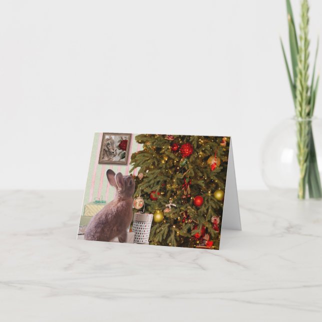 Weihnachts-Sonnendenken auf Mischief Feiertagskarte (Vorderseite)