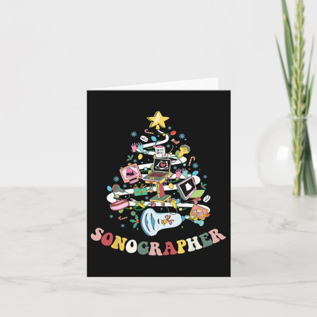 Weihnachts-Sonographin Ultrasound Technologe Xmas Karte (Vorderseite)