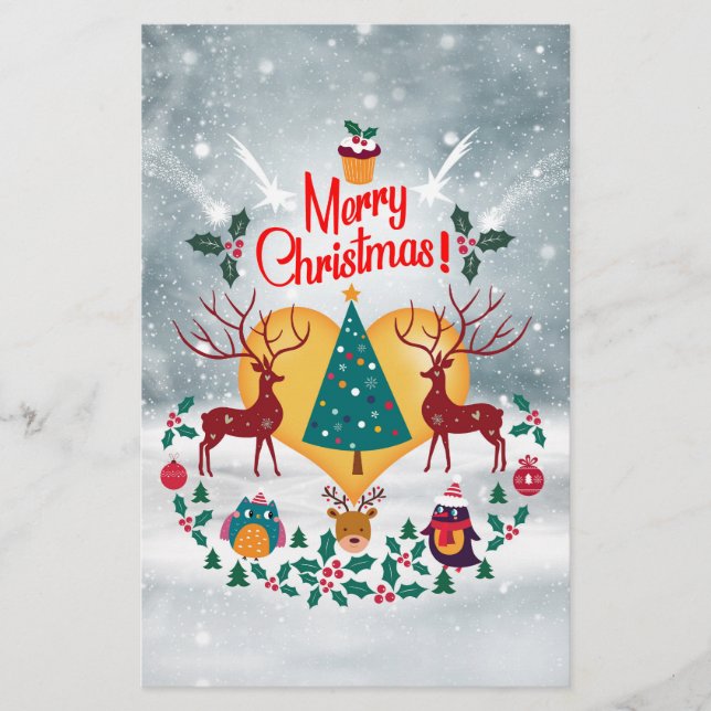 Weihnachts-Soul Ankündigung Postkarte Briefpapier (Vorderseite)