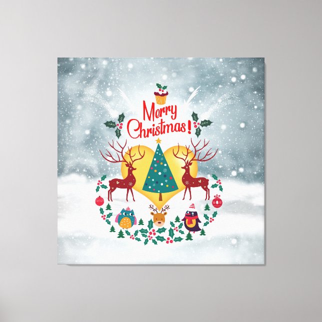 Weihnachts-Soul Ankündigung Postkarte Leinwanddruck (Vorderseite)