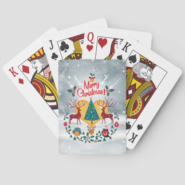 Weihnachts-Soul Ankündigung Postkarte Spielkarten (Rückseite)