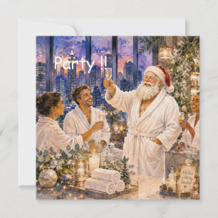 Weihnachts-Spa-Party-Einladungskarte Einladung