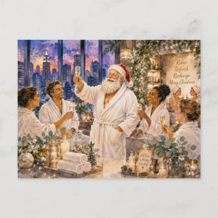 Weihnachts-Spa-Party-Einladungskarte Postkarte