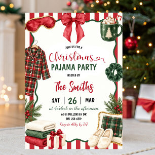Weihnachts-Spa-Themen-Pyjamas Weihnachtsfeier Einladung
