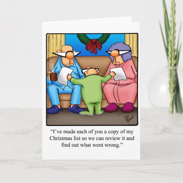 Weihnachts-Spaß-Grußkarte Feiertagskarte (Vorderseite)