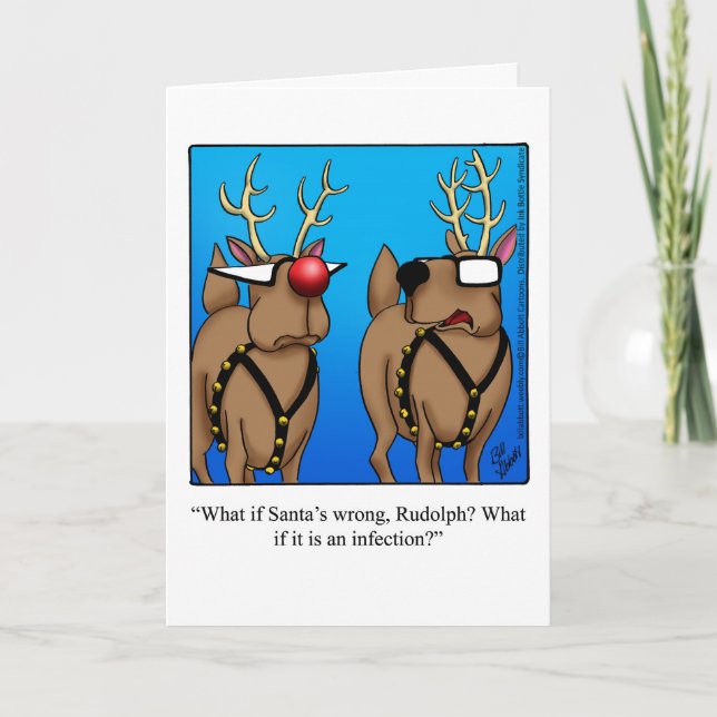 Weihnachts-Spaß-Grußkarte Feiertagskarte (Vorderseite)