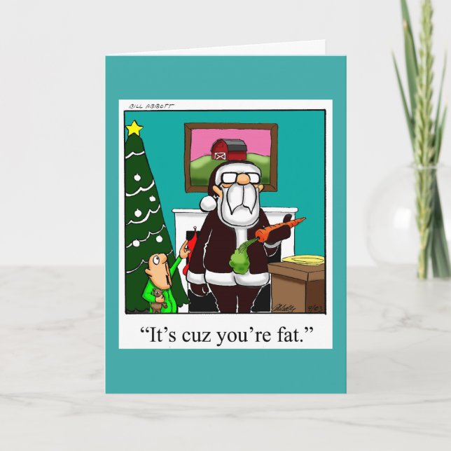 Weihnachts-Spaß-Grußkarte Feiertagskarte (Vorderseite)