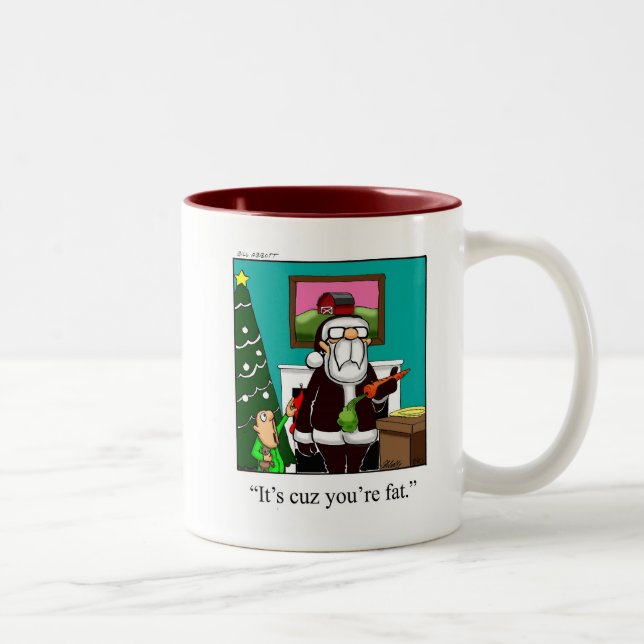 Weihnachts-Spaß-Kaffee-Tasse Zweifarbige Tasse (Rechts)