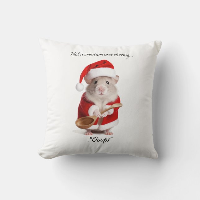 Weihnachts-Spaß Nicht eine Kreatur rührte die Maus Kissen (Vorderseite)