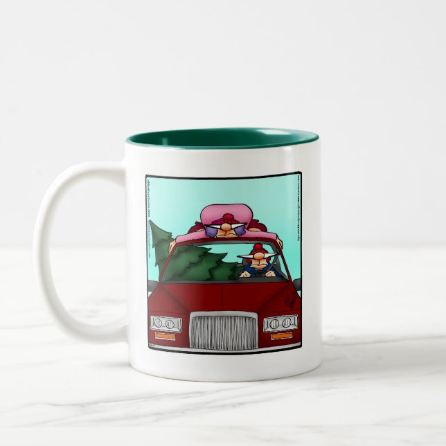 Weihnachts-Spaß-Tasse Zweifarbige Tasse (Links)