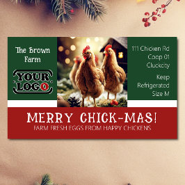 Weihnachts-Spaß-Zitat-Eierkarton-Verpackung Logo N Rechteckiger Aufkleber