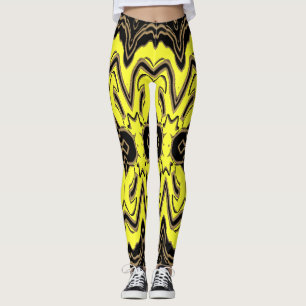 Weihnachts Special Gelb schwarz"Ratti_Creative_Art Leggings