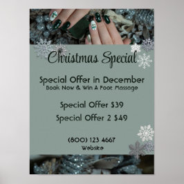Weihnachts Special Nail Salon Poster