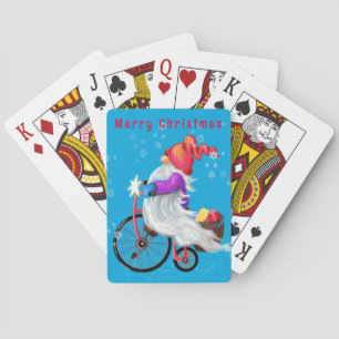 Weihnachts-Spielkarten Genom mit dem Fahrrad und G Spielkarten